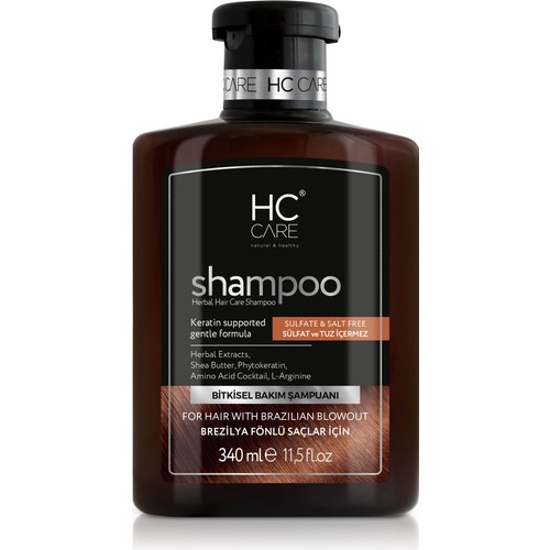 HC Care Brezilya Fönlü Saçlar Için Sülfatsız Şampuan - 340 ml