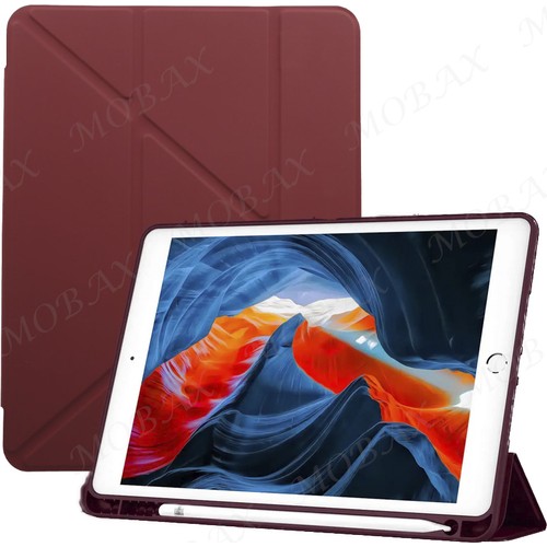 Apple iPad 8. Nesil 10.2" Kılıf Kalem Bölmeli Smart Case A2270 A2428 A2429 A2430 (Koyu