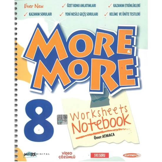 Kurmay Yayınları Kurmay Yayınları More & More 8. Sınıf Worksheets Notebook
