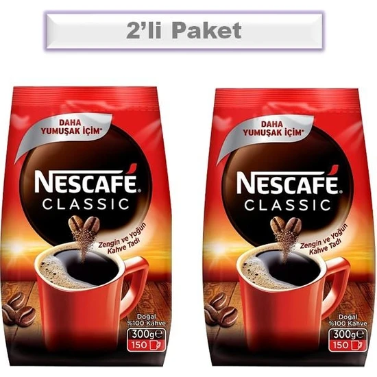 Nescafe Classic Kahve 2 x 300 gr