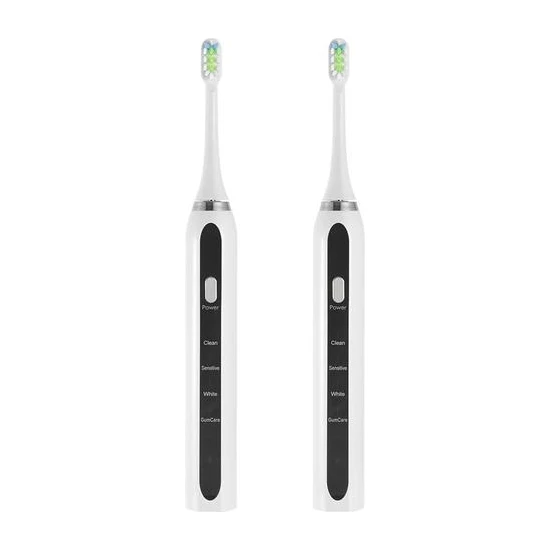 Xhang Yetişkin Çift Elektrikli Diş Fırçası Ipx7 Sonic Yumuşak Dupont Kıllar Yüksek Frekans Titreşim Kablosuz Şarj Mobil Diş Fırçası  (Yurt Dışından)