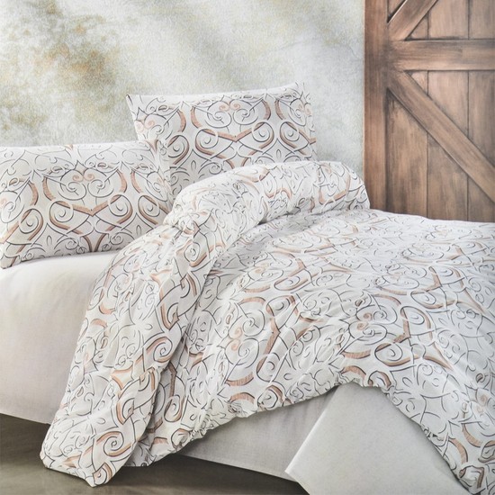 Kristal Terry Cotton Nevresim Takımı Romana Bej Çift Kişilik Fiyatı