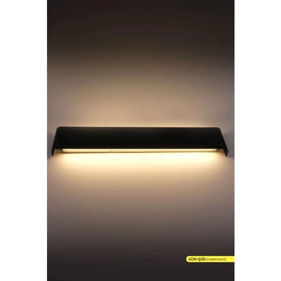 ACK 24W LED Duvar Apliği Siyah Gövde 3000K Gün Işığı