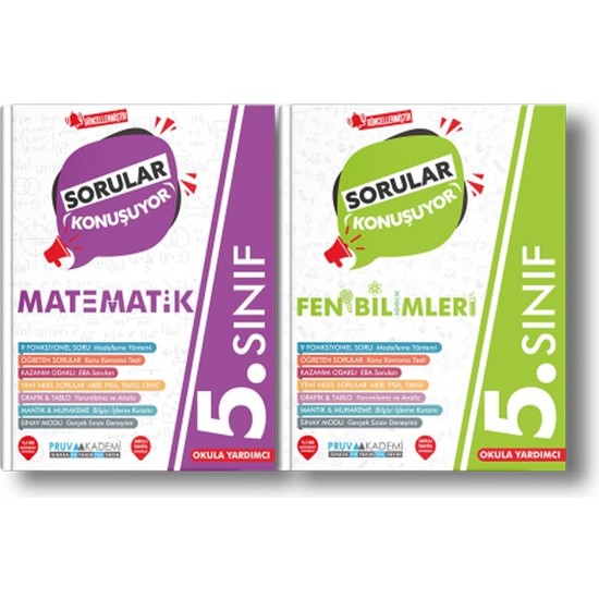 Pruva Akademi 5. Sınıf Matematik + Fen Bilimleri Sorular Kitabı