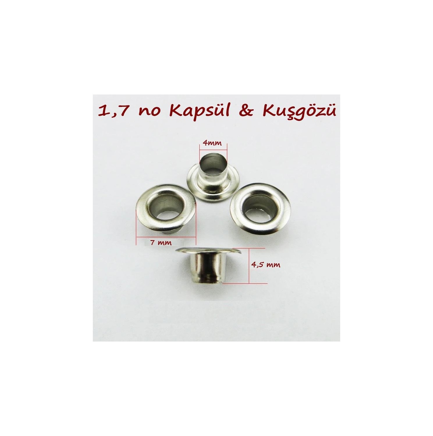 SRTfootcare Kapsül & Kuşgözü 1,7 No 230 Adet Leathercraft, Deri Hobi görsel 8