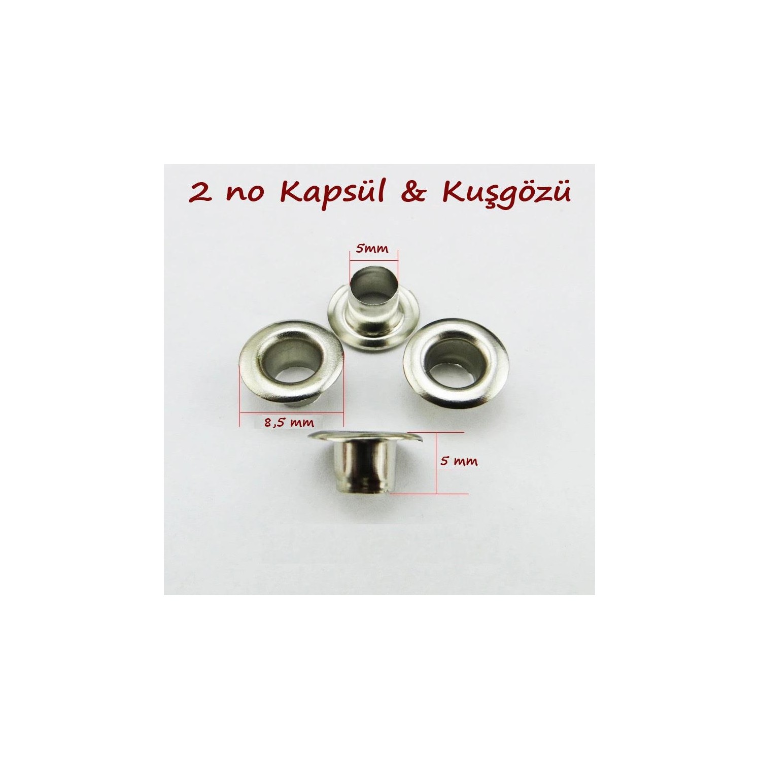 SRTfootcare Kapsül & Kuşgözü 2 No 170 Adet Leathercraft, Deri Hobi görsel 4