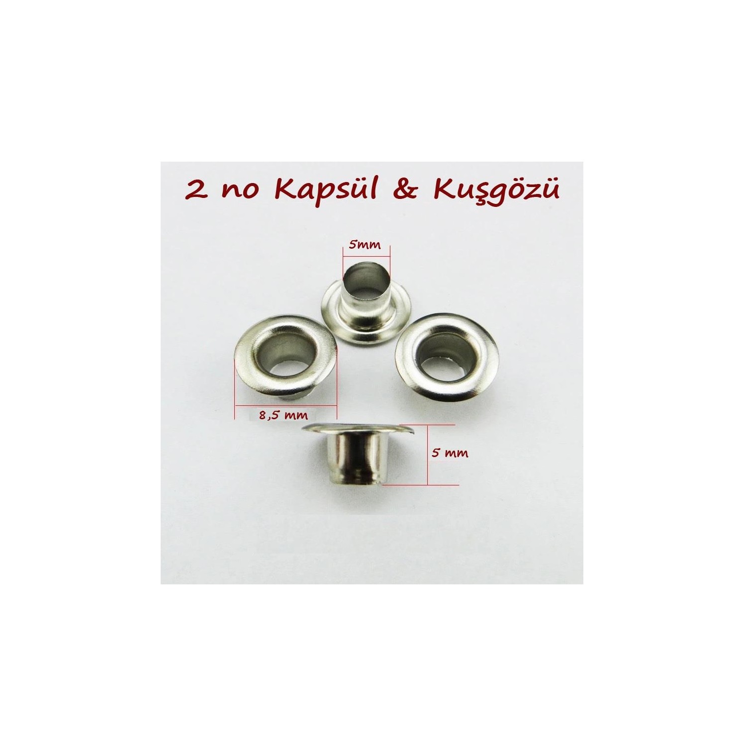 SRTfootcare Kapsül & Kuşgözü 2 No 170 Adet Leathercraft, Deri Hobi görsel 2