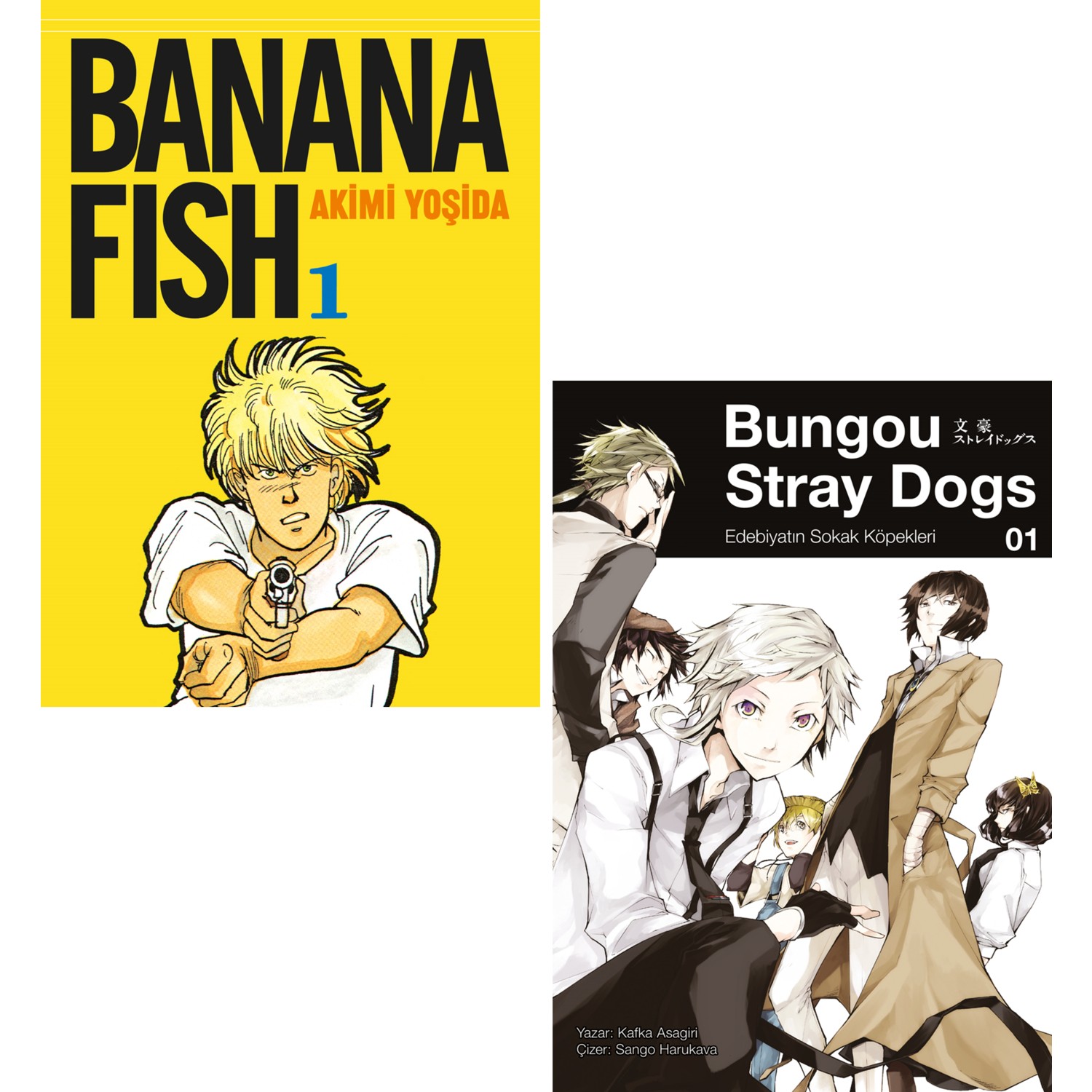 Banana Fish 1. Cilt + Bungou Stray Dogs 1. Cilt 2'li Manga Kitabı