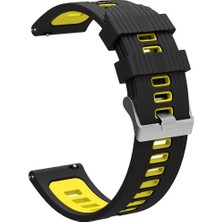 Huawei Watch Gt Runner Uyumlu Silikon Kordon Çizgili Spor Tasarım Renkli Delikli Spor Kayış