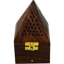 KENPAZAR Turuncix Konik Tütsü Yakma Kutusu Ahşap Piramit Konik Tütsü Yakma Kutusu