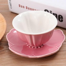 Three Beans 1 Takım Seramik Kupası ve Daire Eşsiz Teacup ve Dish Set Kahve Fincanı ve Plaka Home Hotel İçin Yaratıcı Sofra | Kupa ve tabaklar (Yurt Dışından)