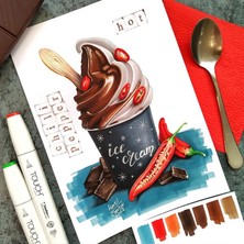 Poli Art Design Super Set 3ü1 Arada Dikdörtgen Albüm Seti A6+A5+A4 90 Sayfsa (Marker ve Grafik Için)