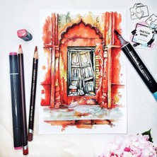 Poli Art Design Super Set 3ü1 Arada Dikdörtgen Albüm Seti A6+A5+A4 90 Sayfsa (Marker ve Grafik Için)