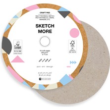 Poli Art Design Yuvarlak D11 cm Kraft Albüm (Karışık Teknikler Için) Round Craft Paper Album