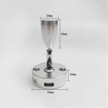 SLD Gümüş 3 W DC12V Rv Tekne LED Okuma Işık ile Dokunmatik Kontrol Anahtarı ve USB Şarj Bağlantı Noktası Duvara Monte Lamba Başucu Veya Koltuk (3000K Sıcak Beyaz)