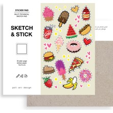 Poli Art Design Kare 15X15 cm Çıkartma Albümü (Karışık Teknikler Için) Stickerbook