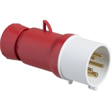 Schneider 5X32A, Trifaze, 3p+N+T, IP44, Vidalı, Düz Fiş  PKE32M435