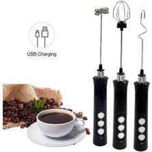 Xhang 3 In1 Elektrikli Süt Frother El Mikser Blender 3 Bıyıklar ile Süt Köpük Yumurta Çırpıcı Pratik Mutfak Pişirme Aracı | Sütlüler (Yurt Dışından)