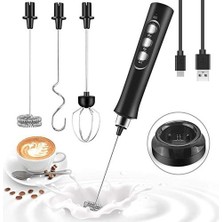 Xhang 3 In1 Elektrikli Süt Frother El Mikser Blender 3 Bıyıklar ile Süt Köpük Yumurta Çırpıcı Pratik Mutfak Pişirme Aracı | Sütlüler (Yurt Dışından)