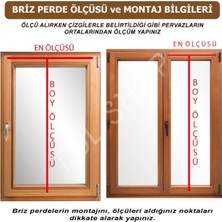 Tül Shop Briz Çubuklu Ultra Büzgülü Briz Gümüş Tül Perde Kapı&pencerelere Uygun 2 Kolay Takma Çubuğu