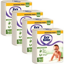 Evy Baby Bebek Bezi 4 Beden (7-14 Kg) Maxi %100 Doğal Pamuk, 108 Adet