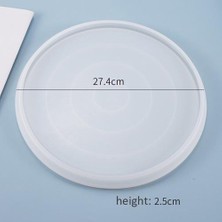 27.4 cm Yuvarlak Coaster Kalıpları Reçine Döküm Kek Meyve Tutucu Için Silikon Coaster Kalıpları Reçine Epoksi Tepsi Coaster Kalıp Seti | Kil Kalıpları