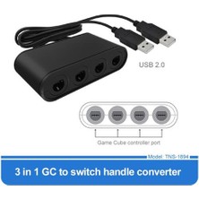 3 In 1 4 Port Gc Kolu Wiiu / Pc / Anahtarı Dönüştürücü Adaptörü Pc Oyunu Gamecube Gc Kontrol Cihazı Aksesuarları Gamepads | Gamepads