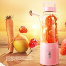 Mini Taşınabilir Elektrikli Meyve Sıkacağı Kişisel Suyu Kupası Şarj Küçük Smoothie Maker Blender Mutfak Mikser Makinesi Home | Sıkacaklar (Pembe)