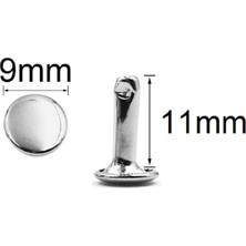 SRTfootcare Perçin, Rivet, Toruk 123 No 11mm 30 Adet (Leathercraft, Deri Hobi)