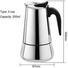 Paslanmaz Çelik Kahve Pot Mocha Espresso Latte Percolator Soba Kahve Makinesi Pot Percolator Içecek Aracı Cafetiere Latte Stopetop | Kahve Tencereler