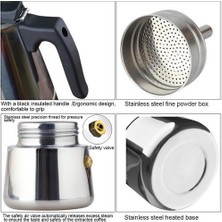 Paslanmaz Çelik Kahve Pot Mocha Espresso Latte Percolator Soba Kahve Makinesi Pot Percolator Içecek Aracı Cafetiere Latte Stopetop | Kahve Tencereler