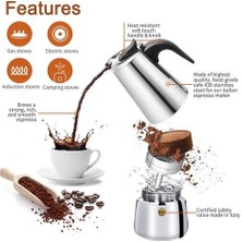 Italyan Makinesi Kahve Makinesi Espresso Moka Pot Kahve Paslanmaz Çelik Araçları Taşınabilir Coffeeware Cafe Latte Stopetop Aksesuarları | Kahve Tencereler