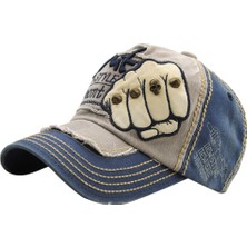 Vintage Beyzbol Ayarlanabilir Pamuk Açık Perçin Denim Şapka (Yurt Dışından)