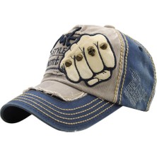 Vintage Beyzbol Ayarlanabilir Pamuk Açık Perçin Denim Şapka (Yurt Dışından)