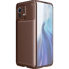 Pilanix Xiaomi Mi 11 Kılıf Karbon Desenli Lux Negro Silikon