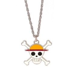 Kolbi One Piece Kolye Kurukafa Korsan Luffy Anime Kolye Burgu Zincir