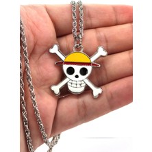Kolbi One Piece Kolye Kurukafa Korsan Luffy Anime Kolye Burgu Zincir