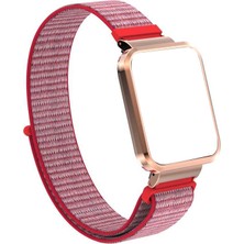 Casestreet Xiaomi Redmi Watch 2 Lite Kordon Cırtcırt Kumaş Ayarlanabilir Krd 58-Pembe