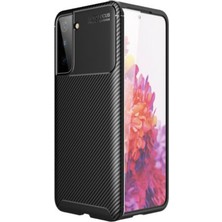 Pilanix Samsung Galaxy S21 Kılıf Karbon Desenli Lux Negro Silikon