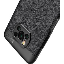 Pilanix Xiaomi Pocophone X3 Nfc Kılıf Deri Desenli Lux Niss Silikon