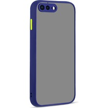 Pilanix Apple iPhone 8 Plus Kılıf Renkli Kenarlı Kamera Korumalı Buzlu Hux Kapak
