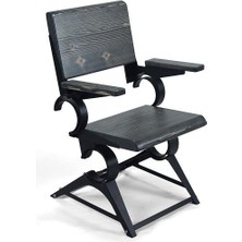 Entema Doğal Ağaç Masif Kütük Sandalye Konforlu Sandalye Metal Ayak