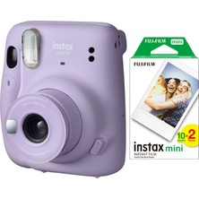 Fujifilm Instax Mini 11 Lila Fotoğraf Makinesi 20'li Film