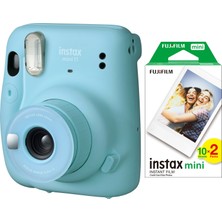 Fujifilm Instax Mini 11 Mavi Fotoğraf Makinesi 20'li Film