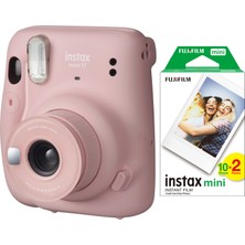 Fujifilm Instax Mini 11 Pembe Fotoğraf Makinesi 20'li Film