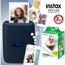 Fujifilm Instax Mini Link Mavi Akıllı Telefon Yazıcısı ve 20'li Mini Film