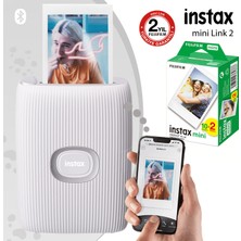Instax Mini Link 2 Beyaz Akıllı Telefon Yazıcısı ve 20'li Mini Film
