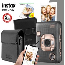 Instax Mini Liplay Hybrid Elegant Black Fotoğraf Makinesi + Akseusar Seti