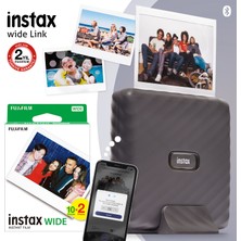 Instax Wide Link Gri Akıllı Telefon Yazıcısı + 20'li Film