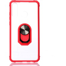 Pilanix Huawei P30 Lite Kılıf Silikon Kenarlı Renkli Yüzüklü Manyetik Mola Kapak